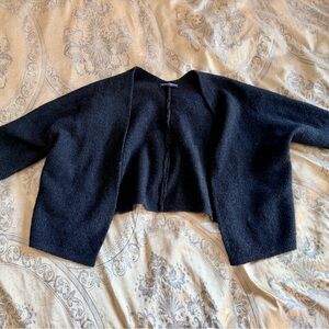 Brandy Melville Black Open-Front Sweater